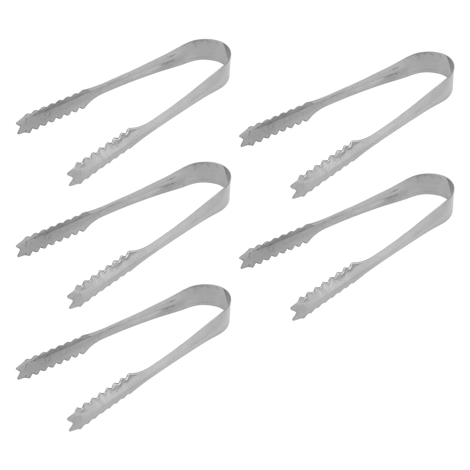 5Pcs Functional Clear Acrylic Ice Tongs Serving Tongs for Bar Buffet Catering Picnic Wedding Family Reunion Ice Cubes Pastries
