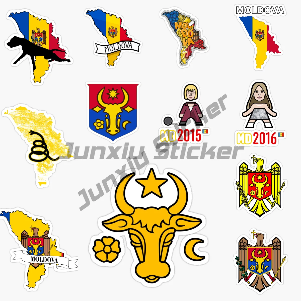 

Creative MOLDOVA Stickers Moldova Flag Map PVC Sticker Moldova Coat of Arms Vinyl Car Decals for Motorcycle Helmet Camper Decor
