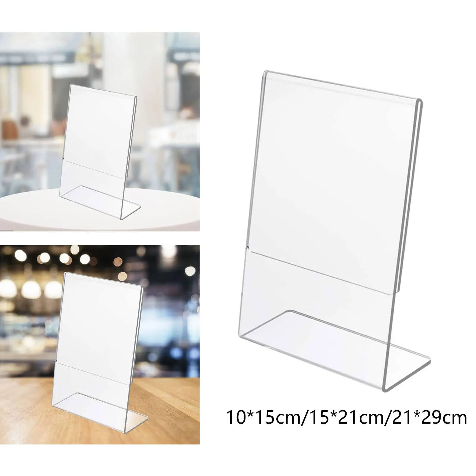 

Прозрачный настольный держатель для вывески, держатель меню, держатель для брошюр, держатель для вывески с наклоном назад,