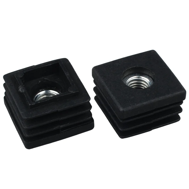 AT53 50 juegos de pie de nivelación ajustable de 45 mm de diámetro de base 25 mm x 25 mm Kit de inserción de tubo cuadrado