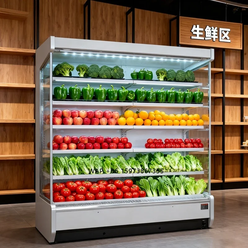 Supermarket Multi-Layer Open Display Refrigerator for Beverage and Dairy Chilling Essential Refrigeration Equipment