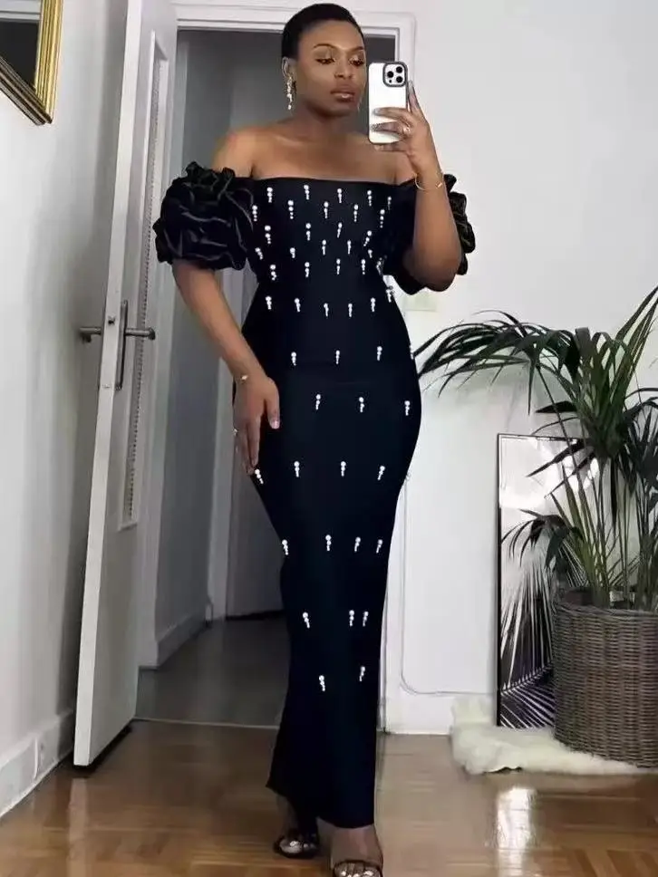 

Ele One-oulder Wrap Dr Bridal Par Evening Gown Faionable Cross-Border Design Polyester Spandex Blend