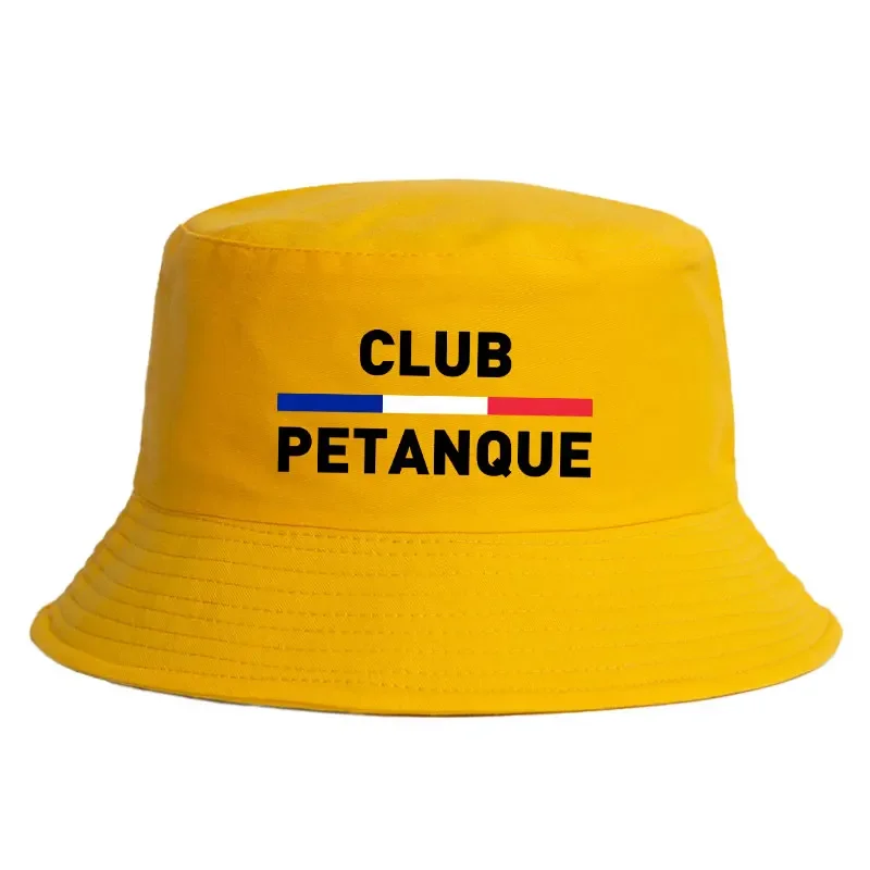 Fashion French Petanque Club Bucket Hat Unisex Adult Outdoor Sport Activities Panama Hat Man Woman Reversible Fisherman Cap Bob