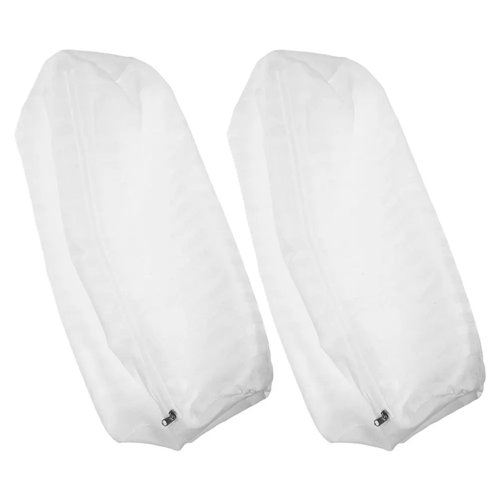 

2Pcs Cylinder Neck Pillow Covers Round Removable Zipper Soft Breathable Fabric Washable Sofa Bed Cushion Protector