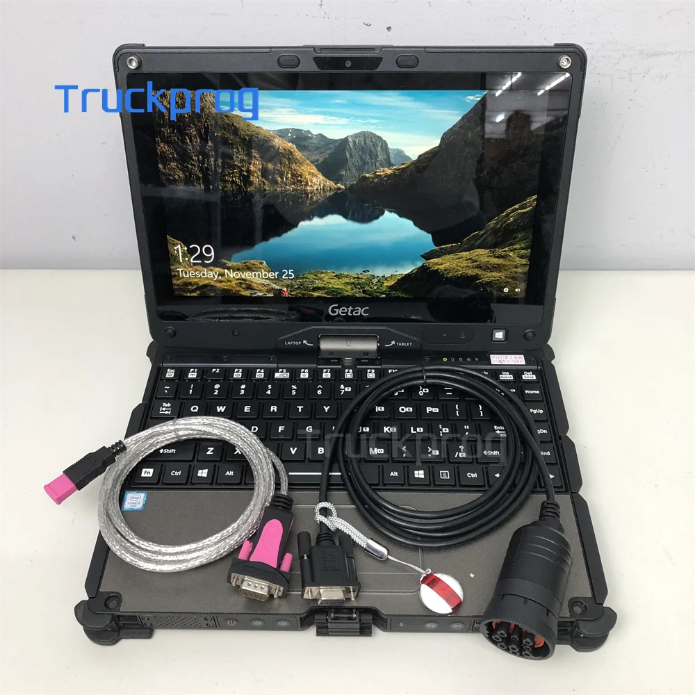 2021 sculi software 2.14 version for liebherr crane machine key dongle diagnostic tool  machinery excavator+two-in-one laptop