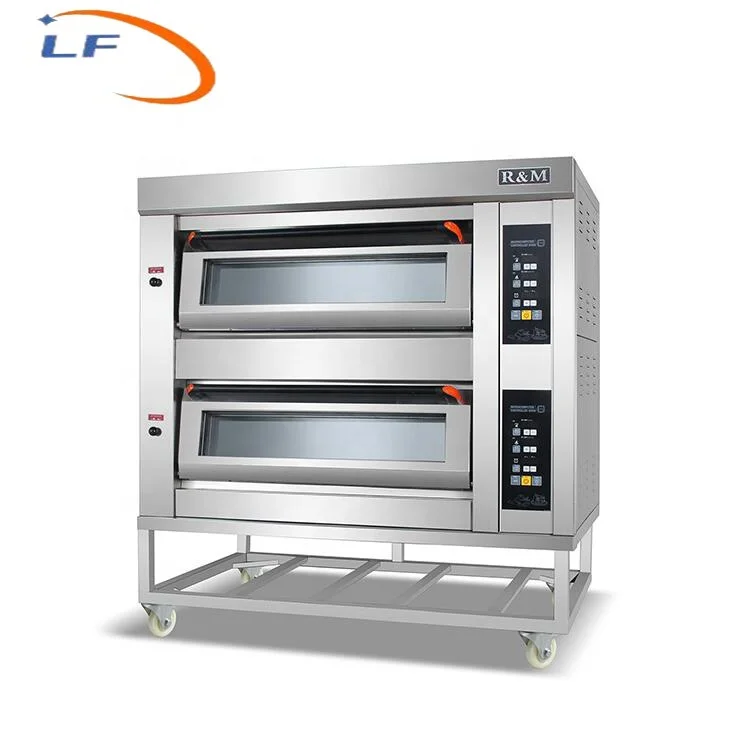 Bakery Equipment Bakery Single Double 2 Deck 4 Trays Gas Electric Deck Oven For Bread