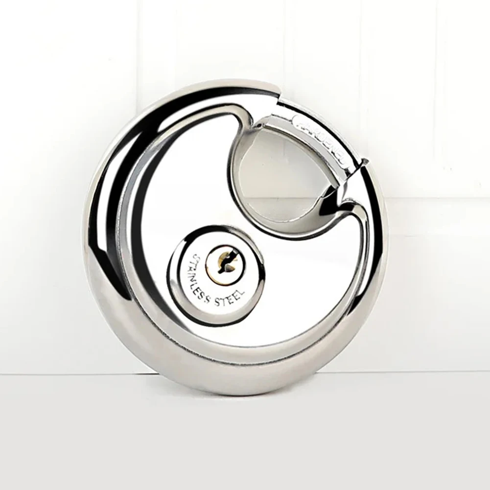 Carriage Door Lock Round Disc Padlock For Indoor Use Easy To Carry Long-lasting Use Waterproof Includes 2 Keys