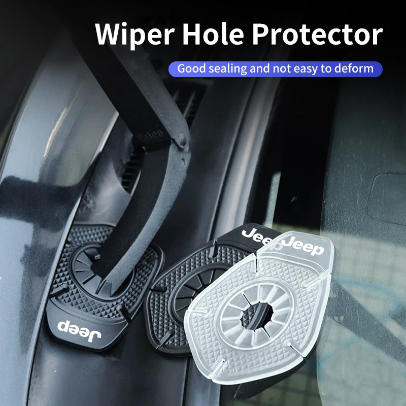 Car Front Window Wiper Hole Protector For Jeep Grand Cherokee Compass Patriot Renegade Wrangler Liberty Trailhawk Rubicon