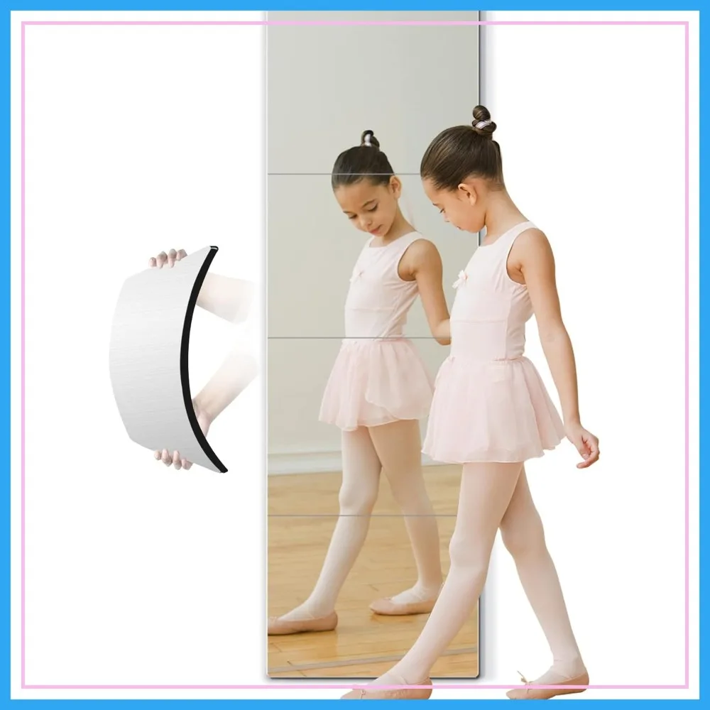 

4 Pcs 12x12 Shatterproof Acrylic Wall Mirrors for Home Gym, Bedroom, Closet