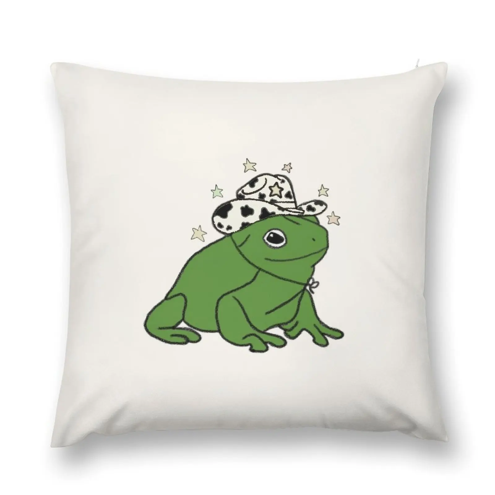 Frog with a cowboy hat Throw Pillow Christmas Pillow autumn decoration pillow