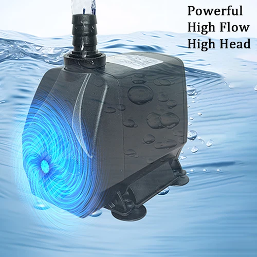 Imagen 2 del producto AC220V 10w-115w 600L/H-4500L/H bomba silenciosa para tanque de peces Motor sin escobillas de la UE bomba sumergible de circulación de piscina para fuente de jardín