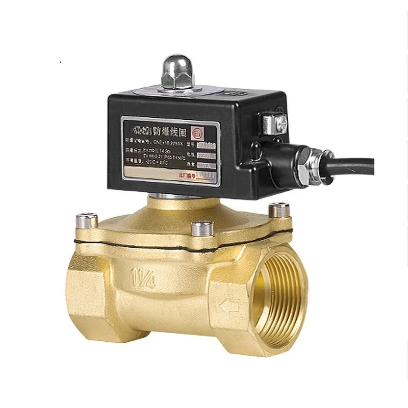

1-1/4" Normally Closed Brass Explosion Solenoid Valve DN32 Solenoid Valves For Gas natural