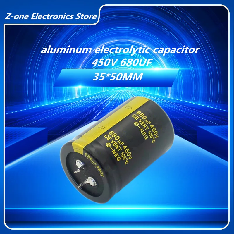 2-5pcs 450V680UF 35X50mm High quality Aluminum Electrolytic Capacitor High Frequency Low Impedance 450V 680UF 35X50MM