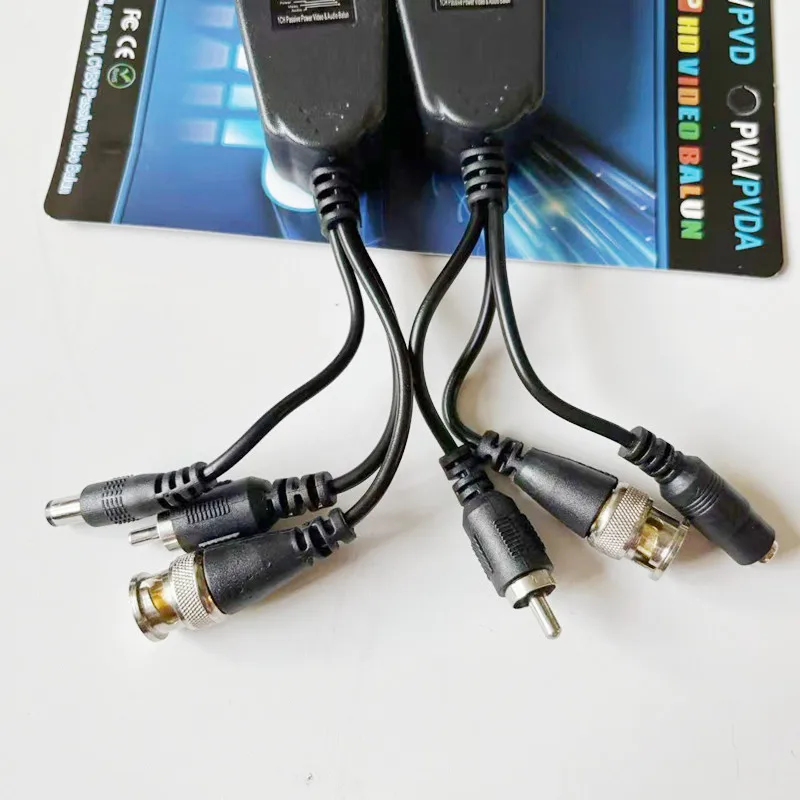 2 في 1 BNC إلى RJ45 HD فيديو قوة Balun جهاز الإرسال والاستقبال إلى CAT5e 6 موصل 3 في 1 زوج ملتوي لكاميرا AHD/CVI/TVI/CVBS