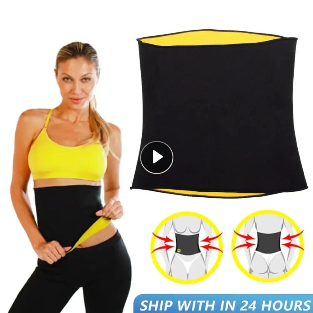 Cinturón recortador de cintura para Sauna, envoltura para el vientre, banda para el sudor, Control Abdominal de barriga, cinturón adelgazante, elástico ajustable para ejercicio en gimnasio