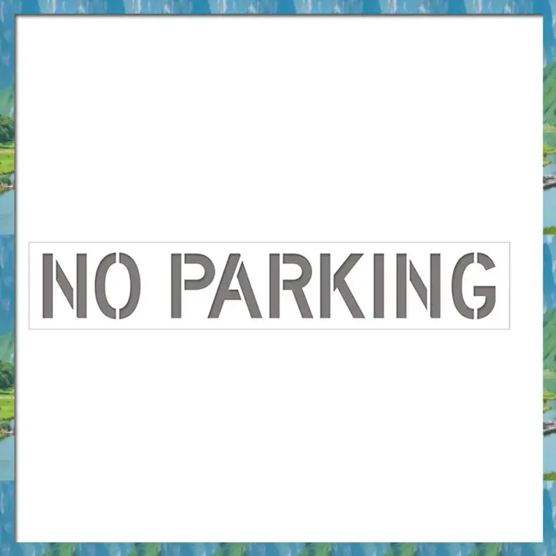 駐車場用12インチの高さの文字「no-parking」シリコンステンシル、再利用可能な消防車道ステンシルテンプレート、舗装標識用、迅速