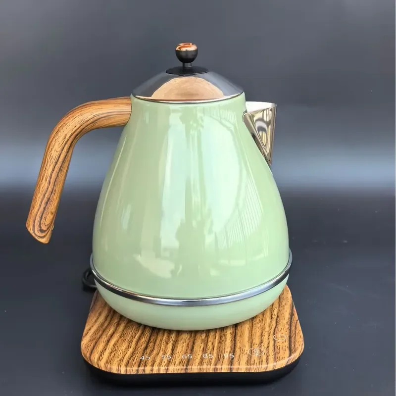 1850W Retro Green Electric Kettle Home Temperature Control Boiling Kettle 304 Stainless Steel Keep Warm Electric Teapot