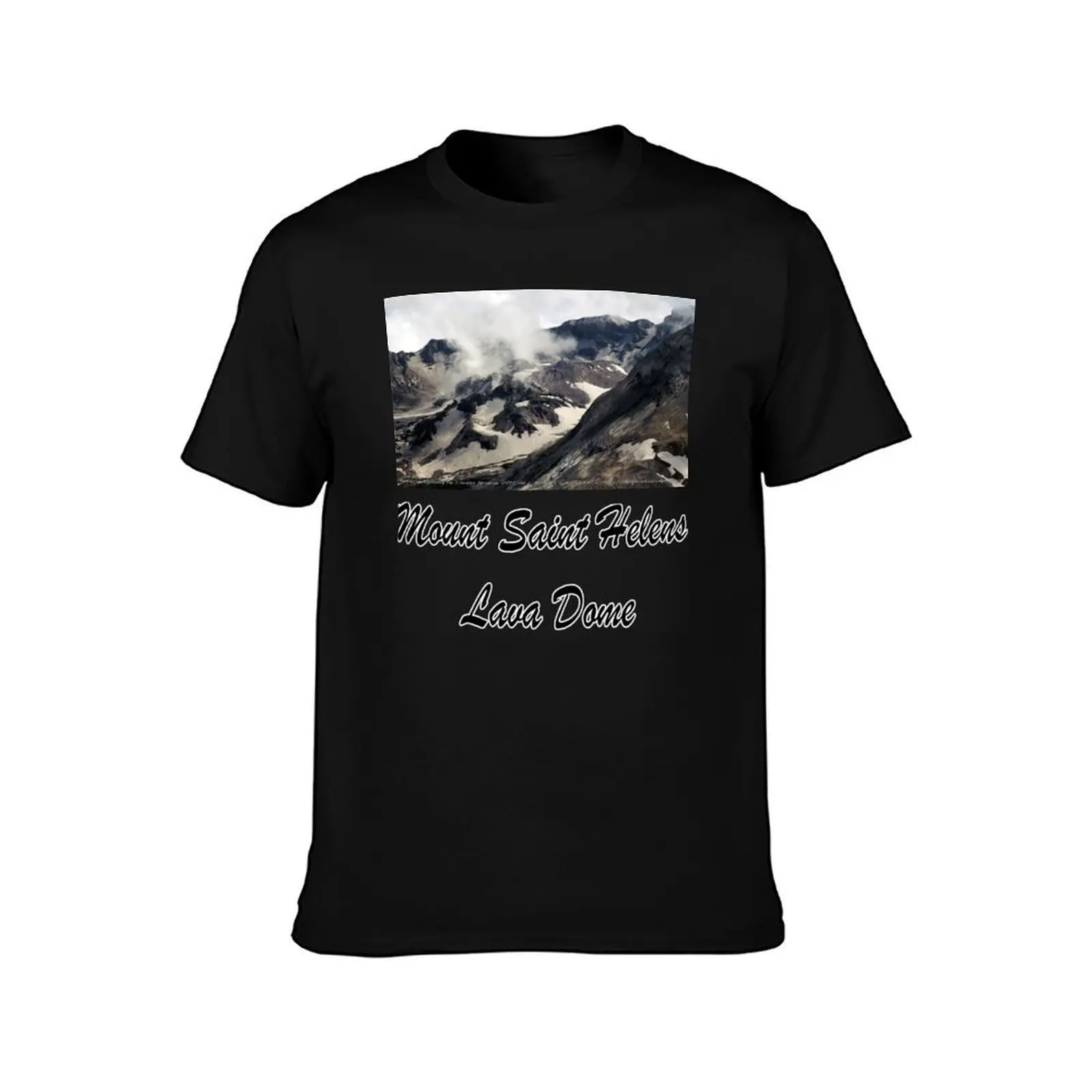 Mount St Helens lava dome closeup T-Shirt, Summer Casual Cotton Tee, Oversized Streetwear Tops, Vintage Graphic Print
