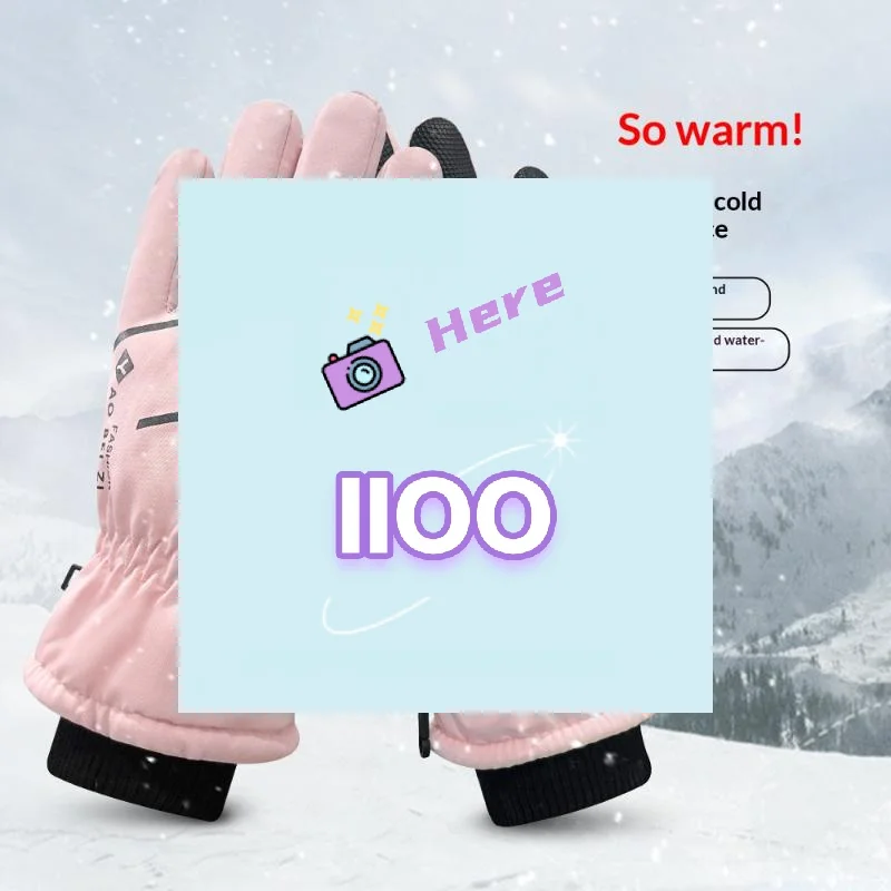 Winter Warm Thick Skiing Gloves For Men And Women Touchscreen Anti Slip Portable Pocket Gloves Outdoor Cycling Skiing Accessory