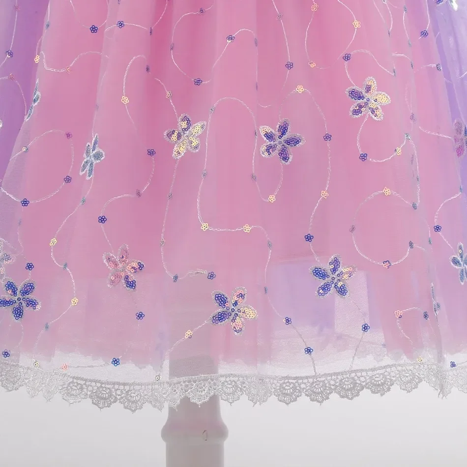 زي تنكري Raiponce pour Petite fille، Robe d'Halloween de Luxe، Vêtements de Noël، 3، 4، 5، 6، 7، 8، 9، 10 Ans،