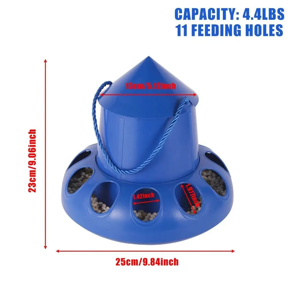 

Farm Feeding Accessories Automatic Chicken Feeder Trough Shape 11 Holes Pigeon Feeder Plastic Bird Feeding Bucket Chicken