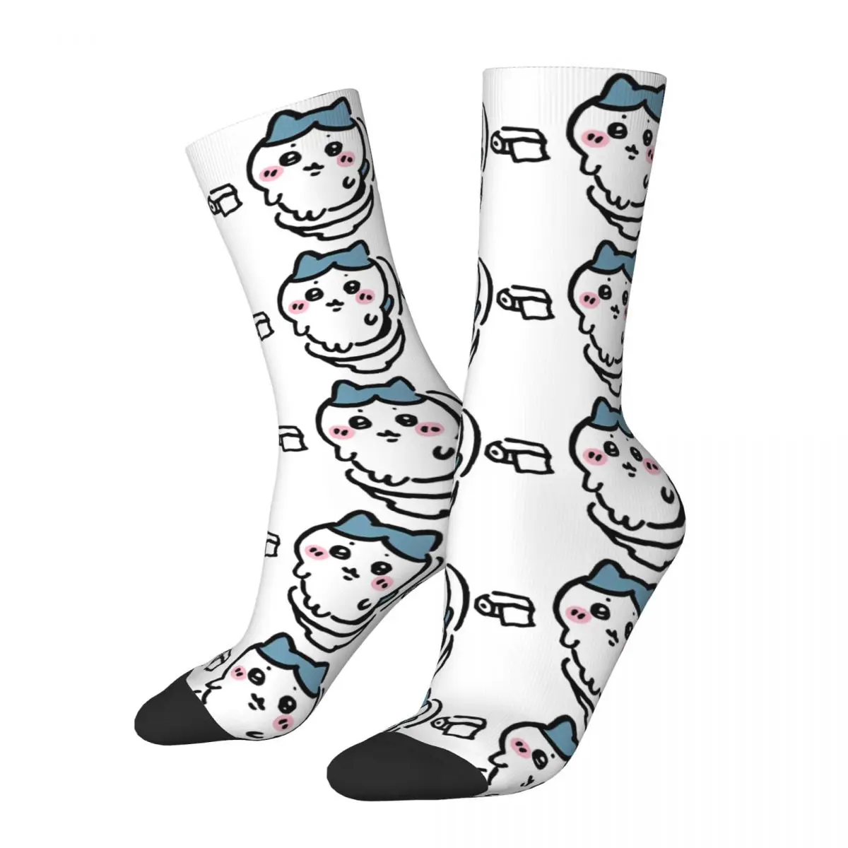 

Autumn Winter Funny Women Men Chiikawa Toilet Socks Non-slip Crew Socks
