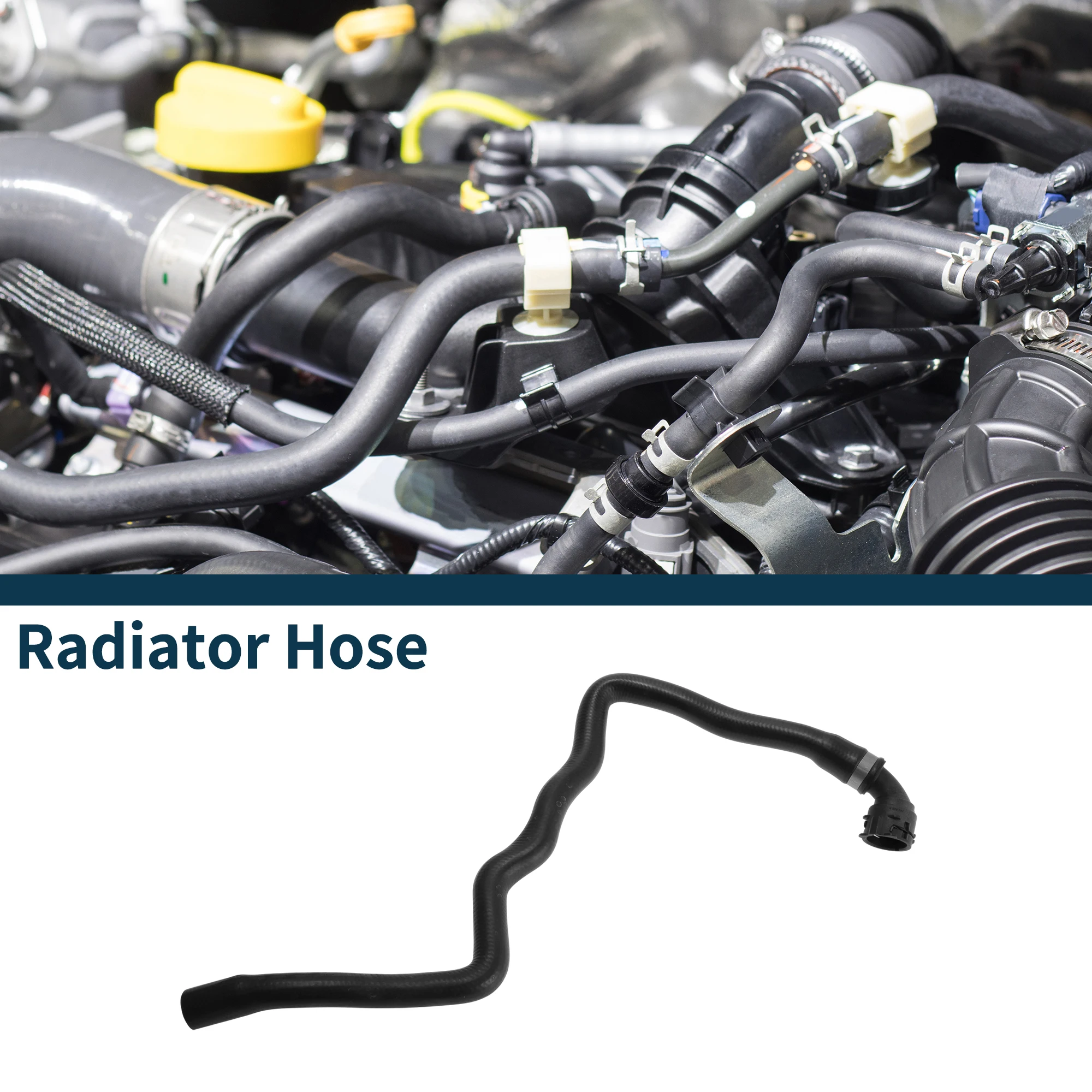 

UXCELL 1 Pc Radiator Hose Heater Hose Radiator Outlet Hose Pipe for Mini Cooper 2014-2017 No.17127617365 Rubber Coolant Pipe