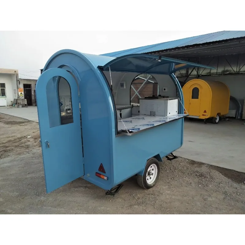 Custom School Food Cart Food Truck Safe Durable Large Counter Easy Clean Wear Resistant Ideal for Campus Student Snack Beverage