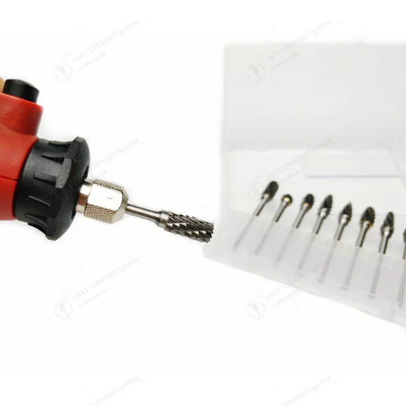 

2pcs Tungsten Carbide Burr Set, Double Cut Rotary File for Metal Grinding & Wood Carving, 3x6mm Shank Die Grinder Bits