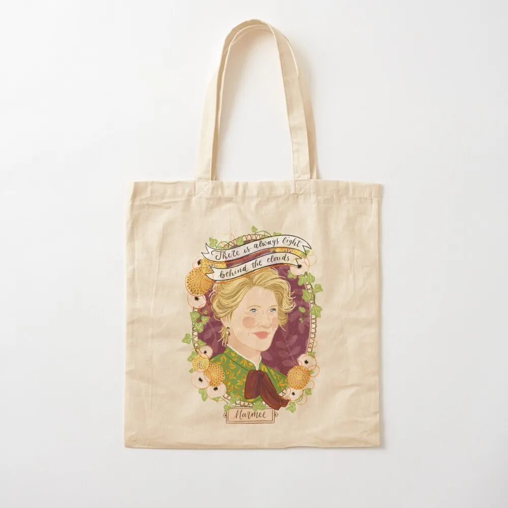 Little Women potraits: Marmee botanical illustration Tote Bag Handbags tote bag men's tote bags cloth bags