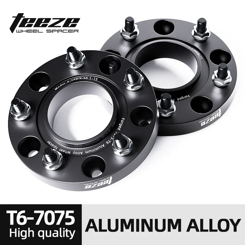 2 / 4pcs T6-7075 Forged Aluminum Alloy Wheel Spacer Adapter PCD 5x114.3 CB 66.5mm 14x1.5 For HAVAL H6 2020-2024,H6 GT, H6S