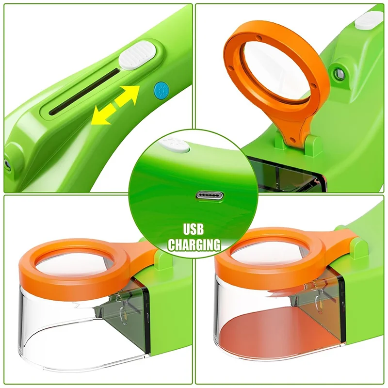 ABKP-Bug Trap Spider Trap With LED Light,No-Touch Insect Trap For Kids Indoors And Outdoors