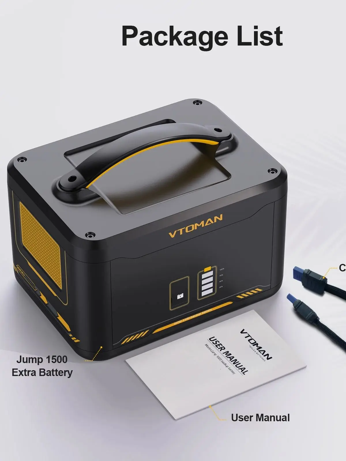 VTOMAN Jump 1500 1548Wh Dodatkowa Bateria, Bateria LiFePO4 (LFP) do zasilania awaryjnego Jump 2200 & Jump 1500X & Jump 1000 Power Station — zdjęcie produktu 7