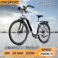 ONESPORT OT05 Pro Electric Bike 250W Brushless Motor 36V22.5Ah Battery Range 70-80Km Electric Bicycle Hydraulic Disc Brake EBike