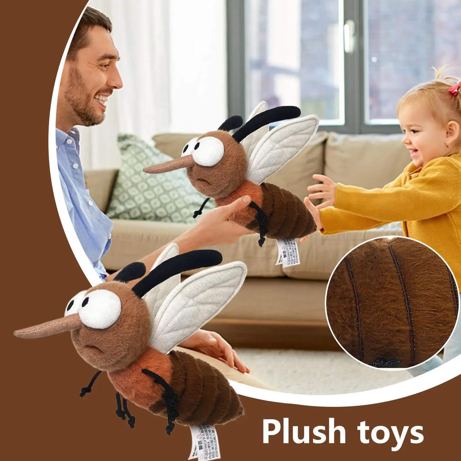 

Игрушка-мухая, мягкие милые мультяшные игрушки, детская подушка для девочек, мальчиков, детей, подростков, женщин, мужчин, молодежи, семьи, друзей, сына, дочки, малышей