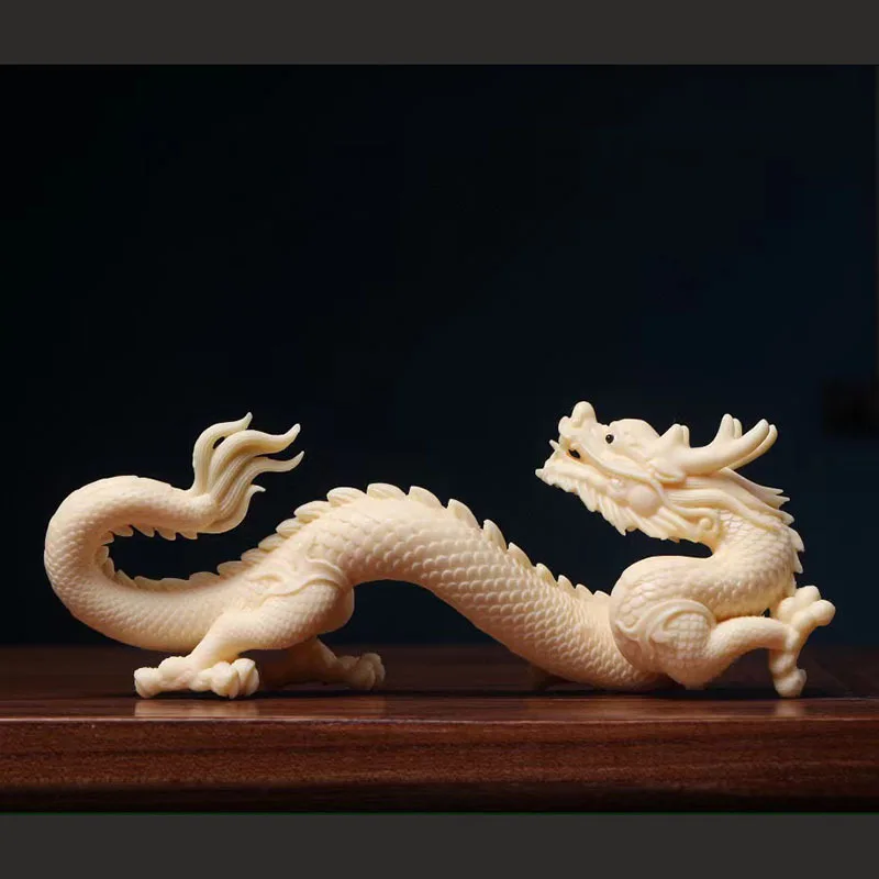 

Ivory Nut Dragon Flying in the Sky Decoration Zodiac Dragon Home Living Room Office Panlong Furnishings & Decoration Crafts