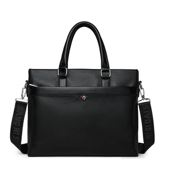 Pastas de couro genuíno para homens negócios 15.6 bolsa para portátil à prova dwaterproof água saco do mensageiro bolsa escritório marca luxo