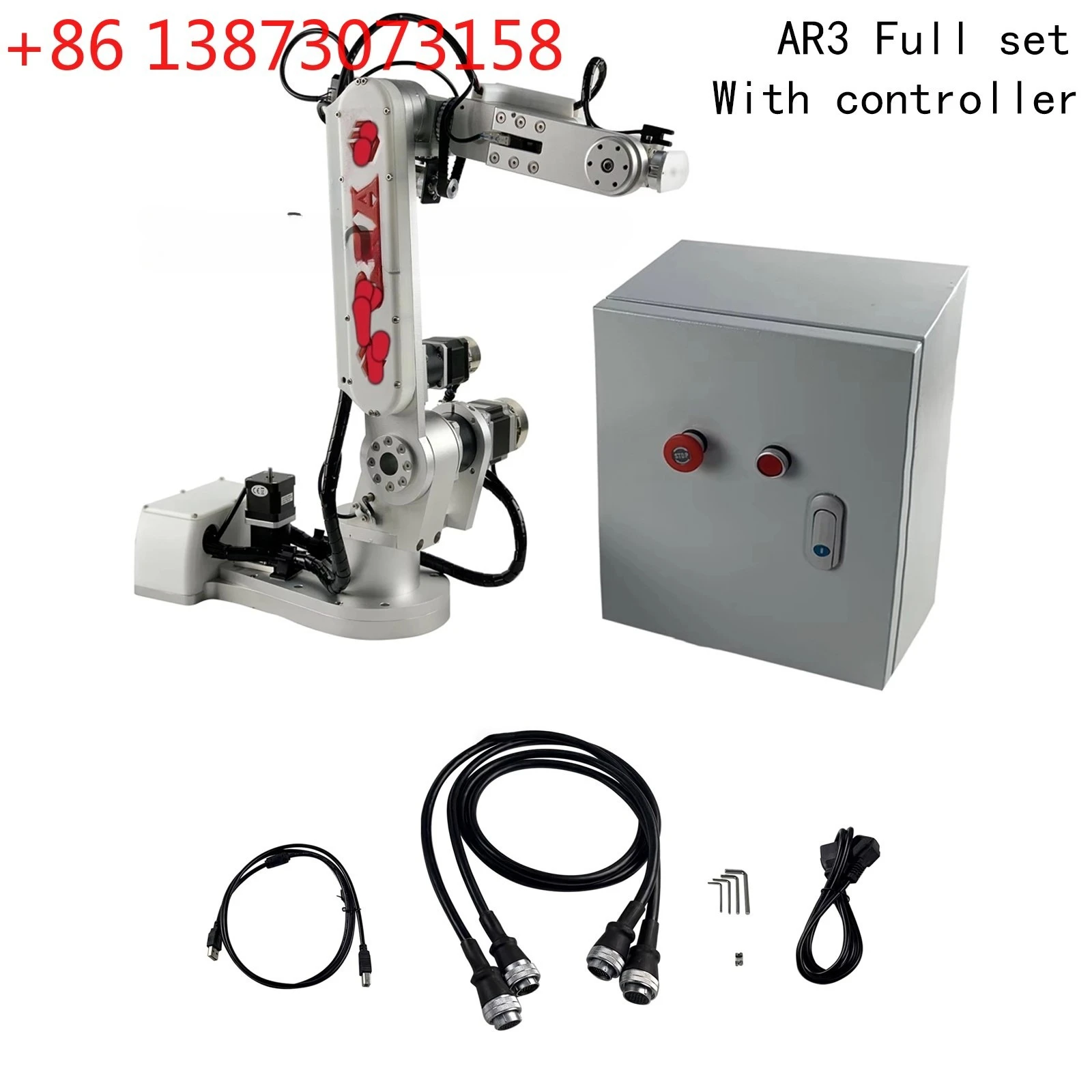 2Kg Load 6 Dof Robotic Arm With Stepper Motor Industrial Manipulator Desktop AR3 Mechanical Arm for Project Training Robot Arm