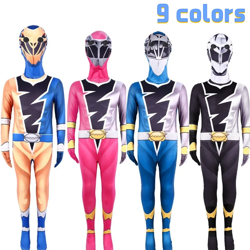 

Anime Fancy Adult Kids Ranger Cosplay Costume Jumpsuit Halloween Party Role Play Child Men Clothes