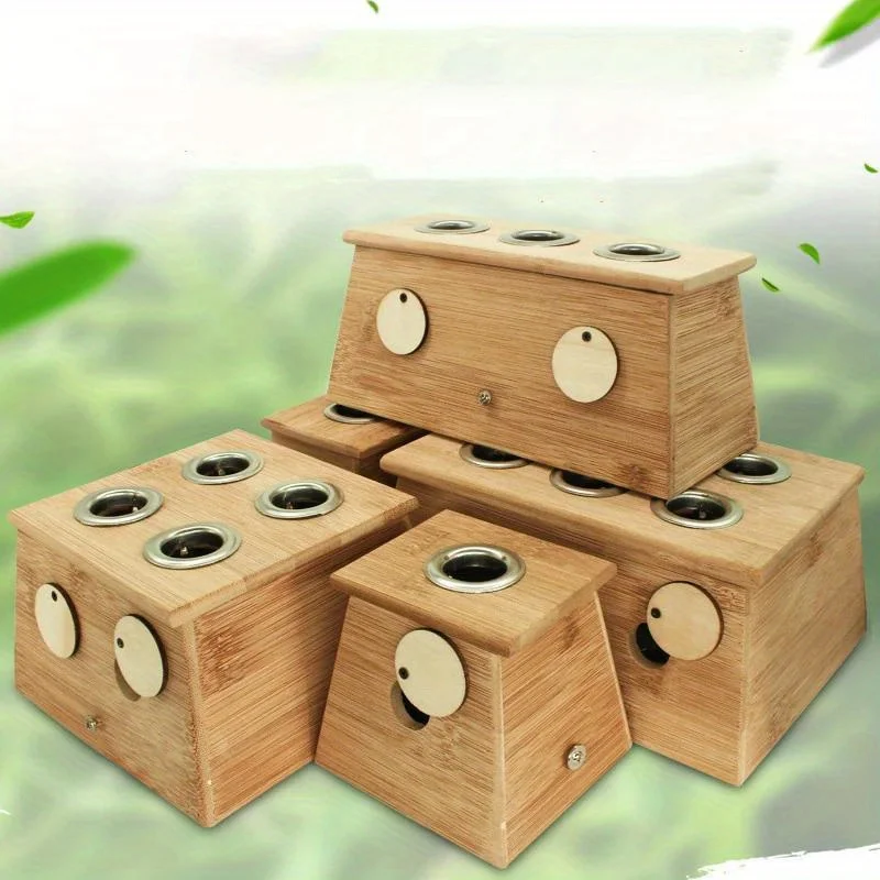 1/2Holes Bamboo Moxa Stick Burner Moxibustion Therapy Box Herbal Medicine Accessory Warm Acupuncture Point Massage Meridian
