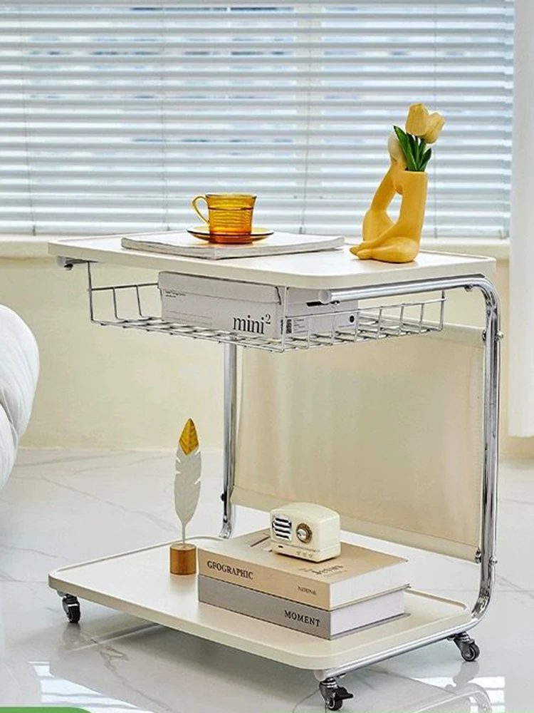 

Home Furniture Storage Table Coffee Table Designer Sofa Side Table Movable Dining Cart Storage Rack Nordic Small Cart Corner Ta