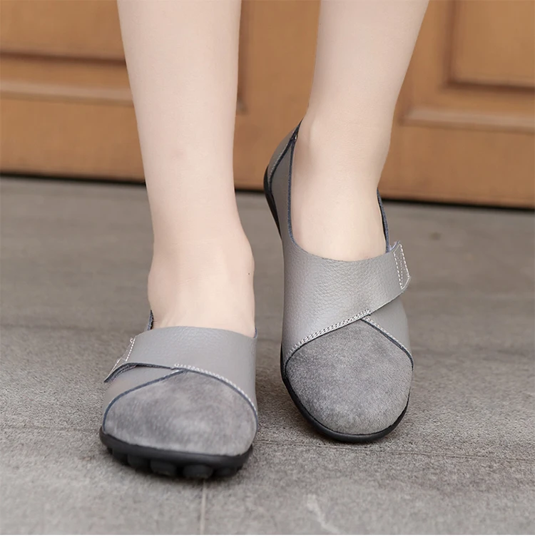 Frau Schuhe Weiche Leder Low Heels Schuhe frauen Elegante Wohnungen 2025, Casual Flache Schuhe Frauen Schuhe Neue Müßiggänger Zapatos mujer – Detail 19