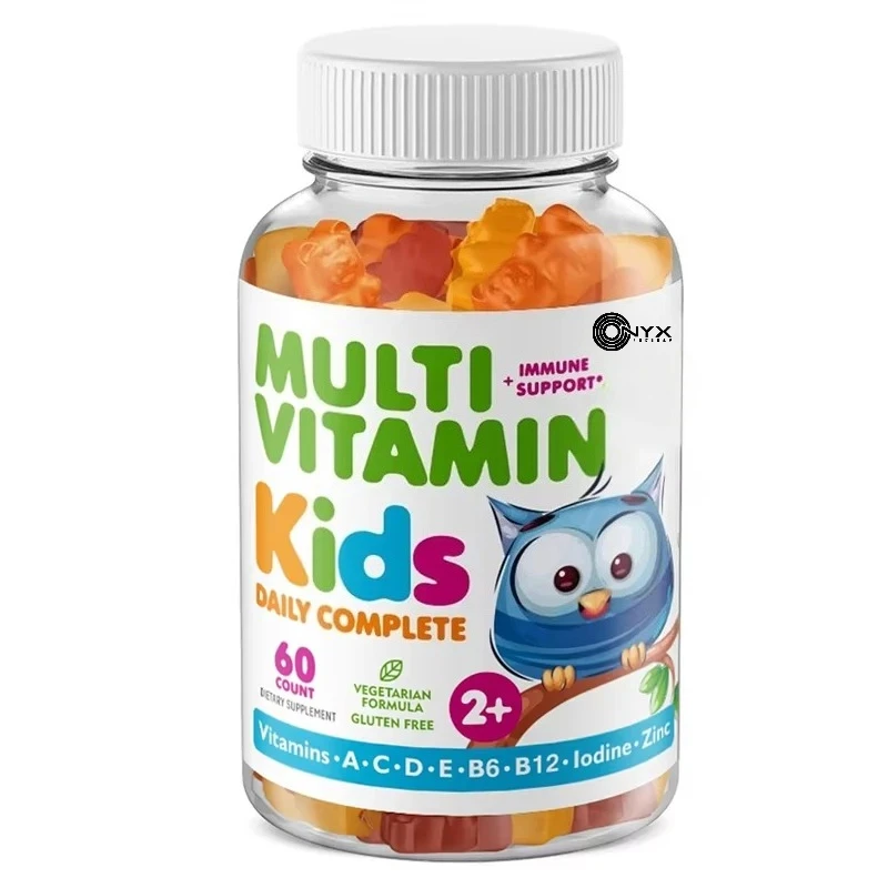 

14 basic vitamins daily supplements for children's multivitamin gummies, including vitamins A, C, D, E, B6 and B12, and zinc