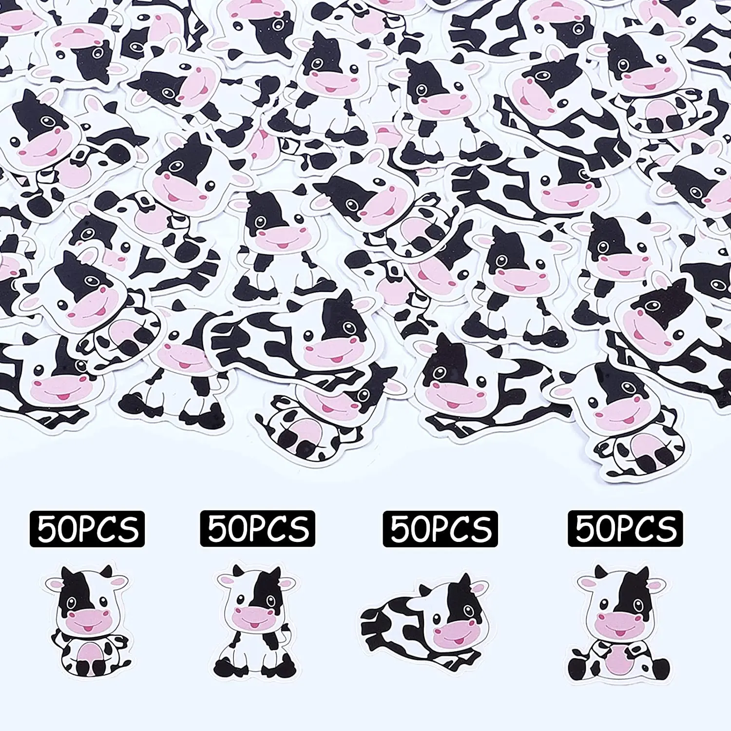 200pcs Cow Confetti for Birthday Baby Shower Party Farm Cow Theme Party Decorations Holy Cow Im One Moo Moo Birthday Decor