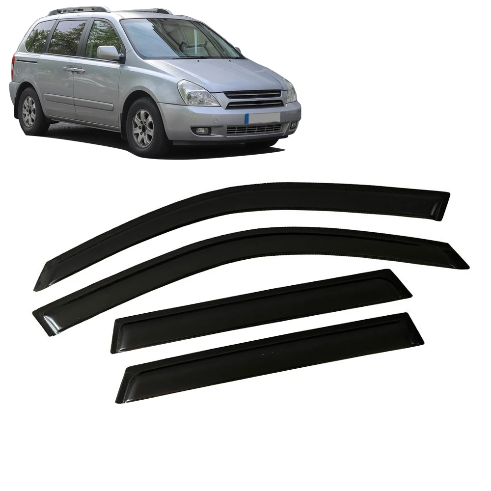 Window Visor for KIA Carnival VQ 2006 2007 2008 2009 2010 2011 2012 2013 5DOOR Weathershied Door Visor Wind Sun Rain Guards Side