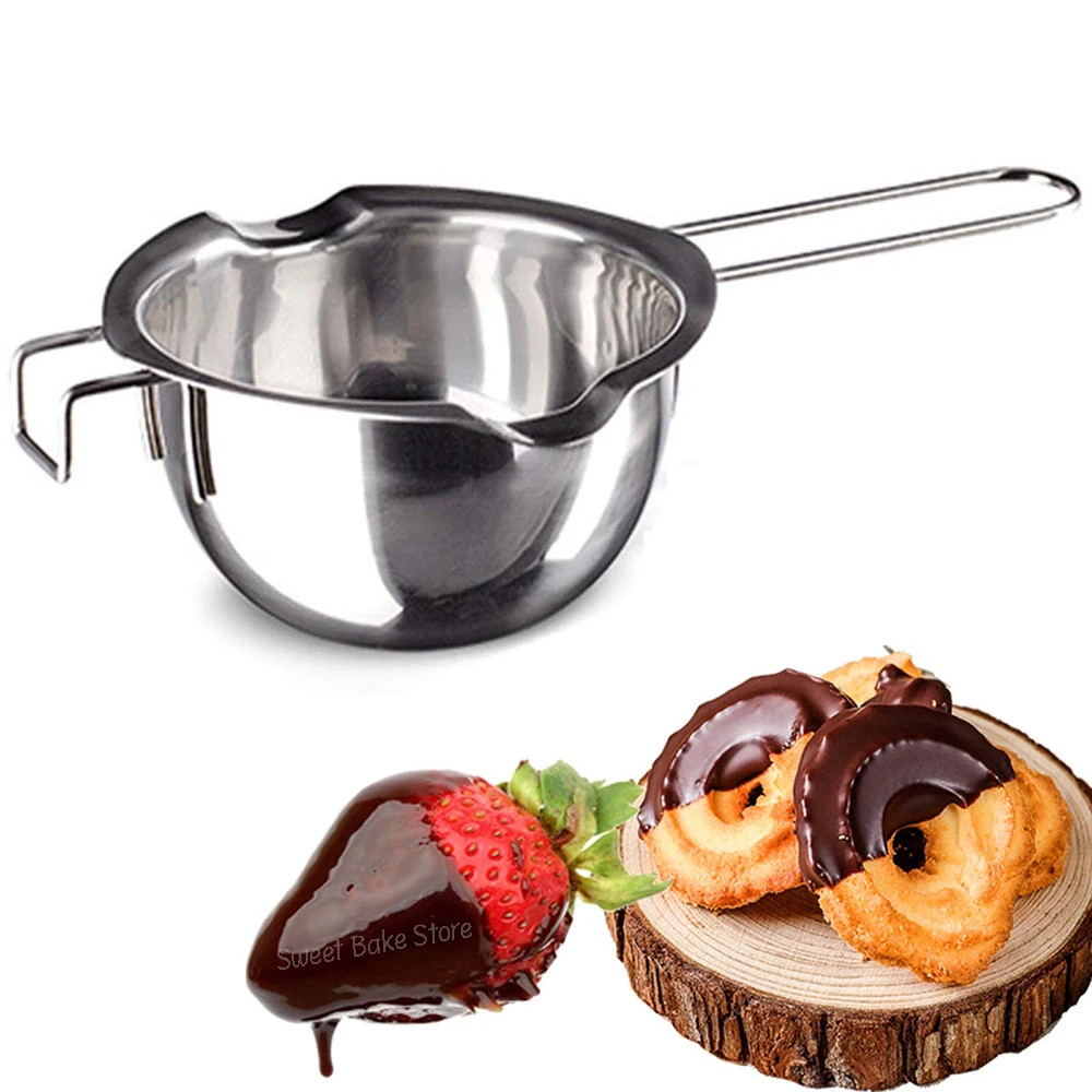 400ml Stainless Steel Double Boiler Pot Chocolate Melting Pot for Melting Chocolate, Butter, Cheese, Candle and Wax Making Kit