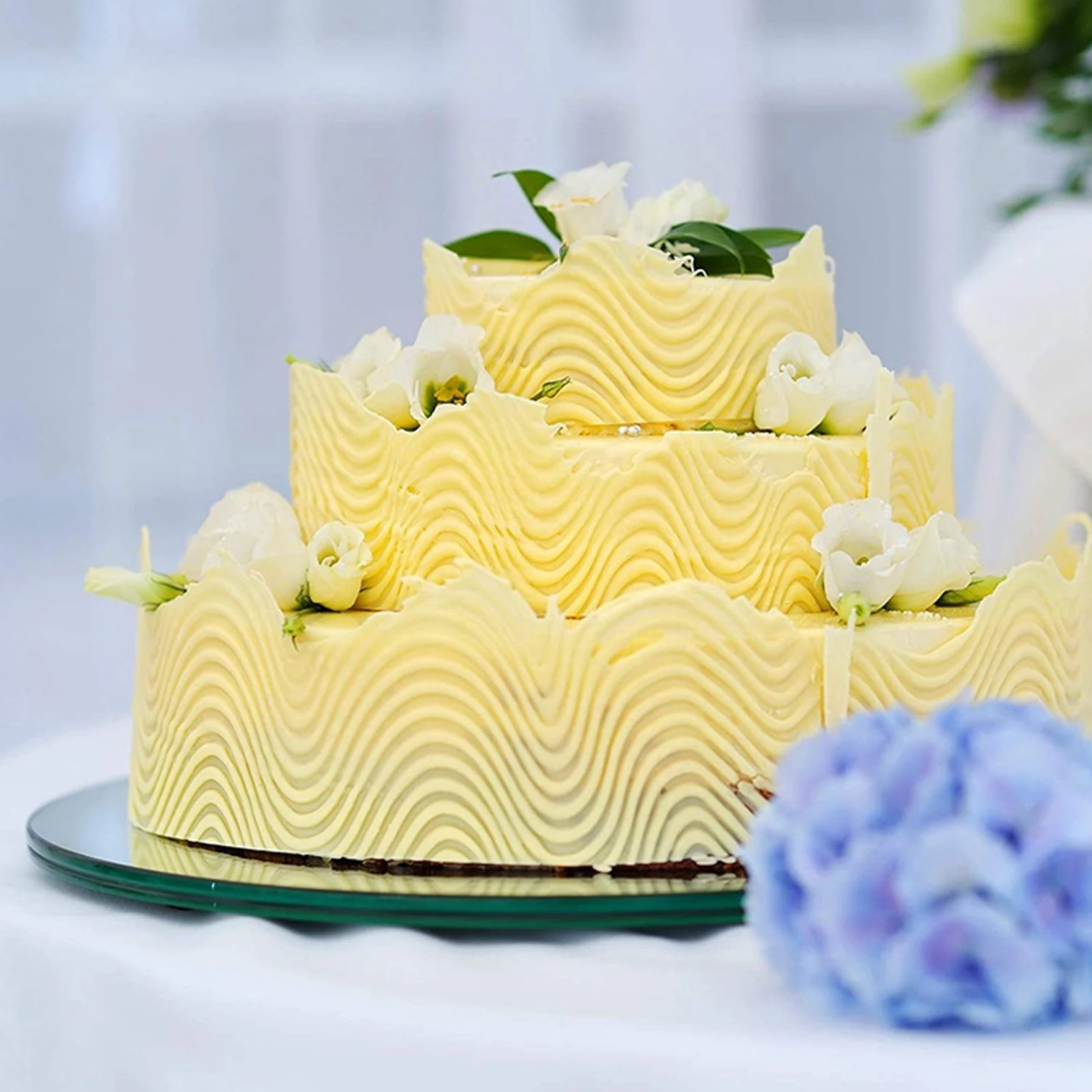 

3 Pcs Cake Display Board Acrylic Round Discs Grease Proof Moisture Proof Tiered Cakes Stack Easily Decorate Plates