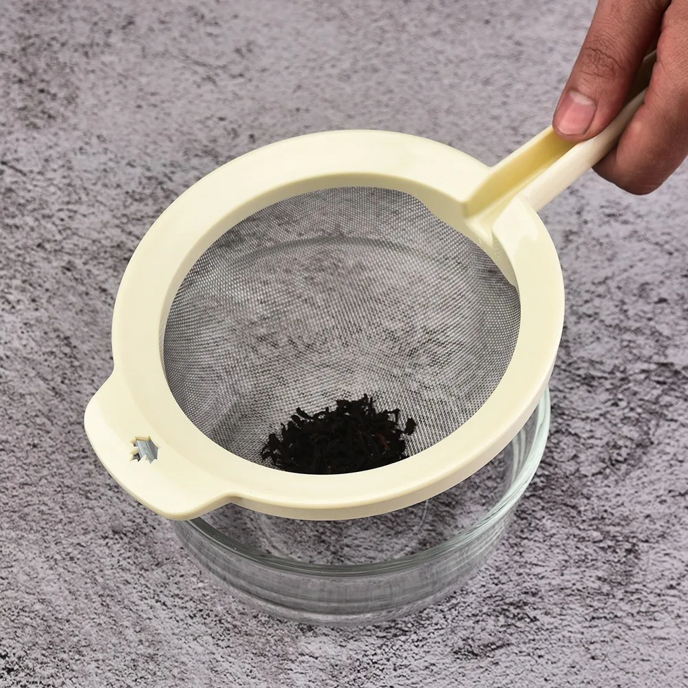 Practical Fine Mesh Flour Sifter Set Handheld Large Size Flour Sieve Plastic 3 in 1 Kitchen Strainer Baking