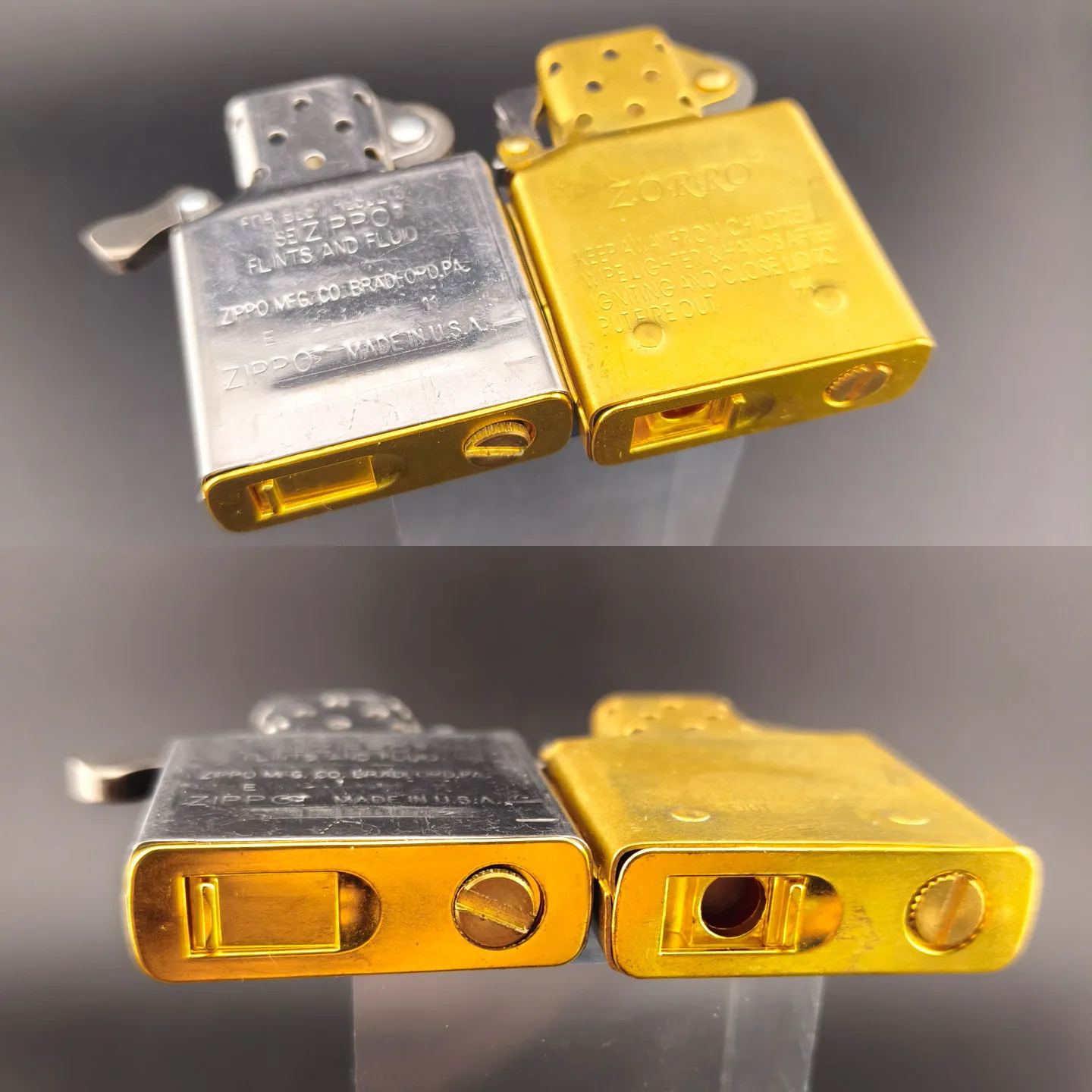 2 Pack Zinc Alloy Lighter Fuel Saver Pad Insert Sealed Drawer Design Replacement Parts for Zippo Zorro Regular Lighters