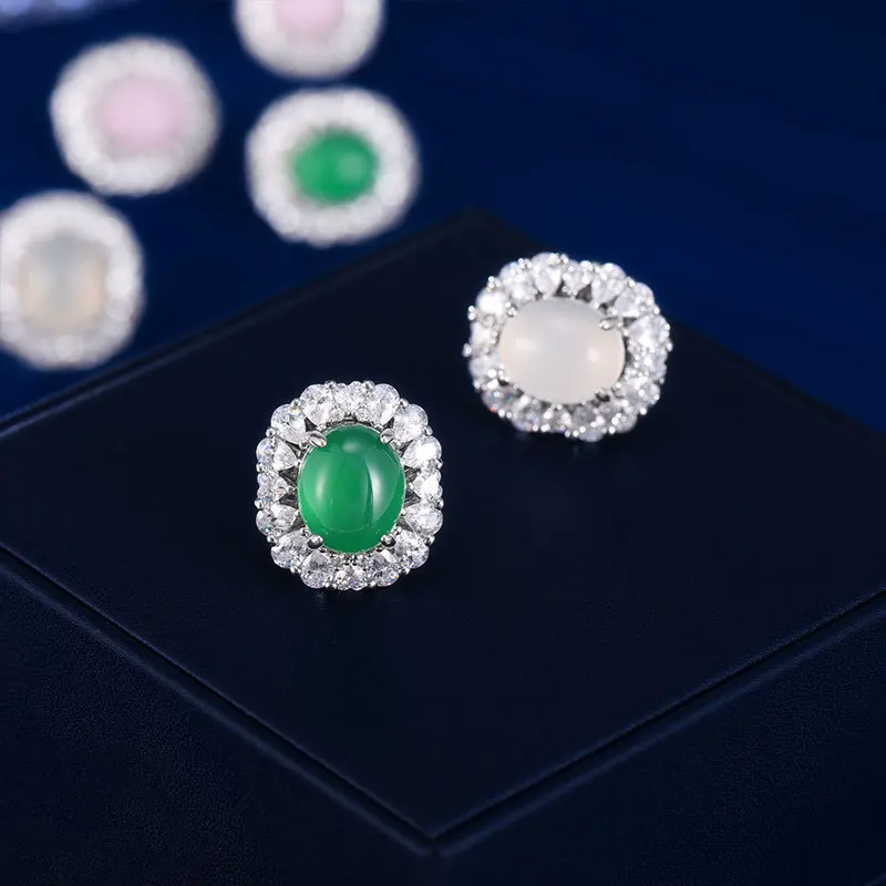 Ear studs with a retro Chinese style, high-end and simple, versatile, and fashionable earrings